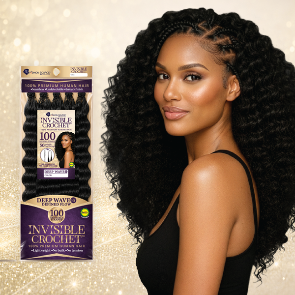 Picture of Invisible Crochet Deep Wave 16"